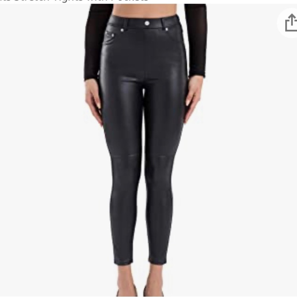 Leather Cropped Pants